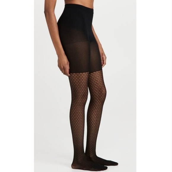 Spanx Tight End Tights Black Diamond Foil 951 Bodyshaping Smoothing Sz B - Picture 1 of 6
